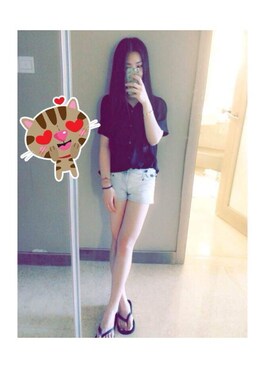 「pointのアイテム（トップス）」を使った、SugerSu_さん（レディース・160cm）の冬コーディネート