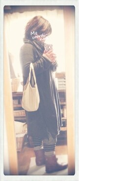 「TANG!（タング）のアイテム名不明（ワンピース）」を使った、るうさん（レディース・153cm）の春コーディネート