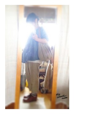 「アイテム名不明（その他パンツ）」を使った、るうさん（レディース・153cm）の春コーディネート