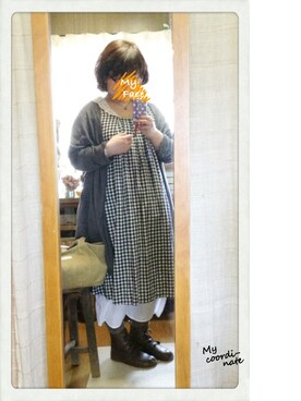 「Veritecoeur（ヴェリテクール）のアイテム名不明（その他パンツ）」を使った、るうさん（レディース・153cm）の春コーディネート