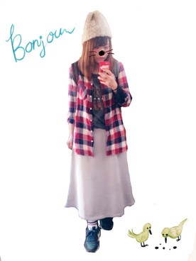 m○m°*さん（レディース・158cm）の秋コーディネート