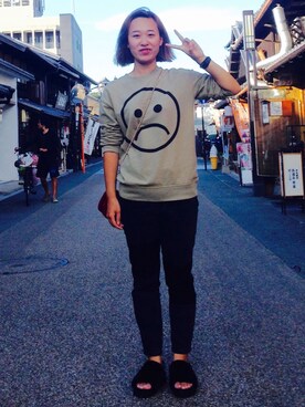 「Marc by Marc Jacobs（マークバイマークジェイコブス）のアイテム（スウェット）」を使った、ミズノエさん（レディース・161cm）の秋コーディネート