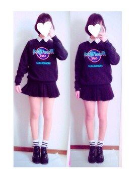 「HANES（ヘインズ）のアイテム（スウェット）」を使った、🍥R🍥さん（レディース・157cm）の春コーディネート