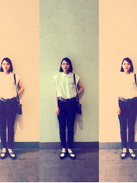 「sofar（ソーファー）のアイテム」を使った、Julia Shortreedさん（レディース・170cm）の夏コーディネート