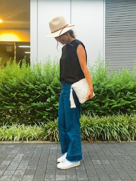 「MODE ROBE（モードローブ）のアイテム」を使った、まりもさん（レディース・158cm）の夏コーディネート