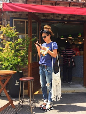 「MODE ROBE（モードローブ）のアイテム」を使った、まりもさん（レディース・158cm）の夏コーディネート