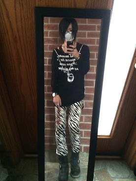 「666（シックスシックスシックス）のアイテム（パンツ）」を使った、しらたまさん（メンズ・173cm）の夏コーディネート