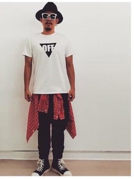「IMMENSE（イメンス）のアイテム（キャップ）」を使った、AK廣さん（メンズ・175cm）の秋コーディネート