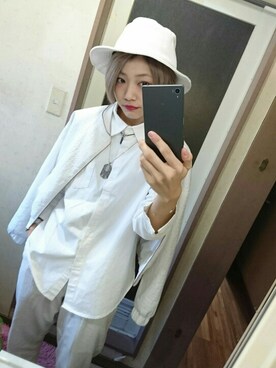 「オールホワイトコーデ」｜「アイテム（その他）」を使った、sum.さん（レディース・164cm）の冬コーディネート