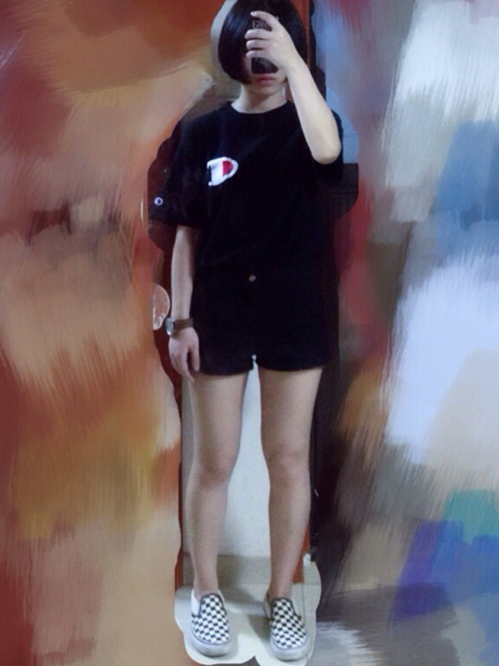「ChampionのChampion/チャンピオン/ACTION T-SHIRTS（Tシャツ/カットソー、ホワイト系）」を使った、blablabamboochuckさん（レディース・160cm）の夏コーディネートの1枚目の写真