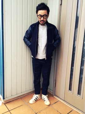 「Steven Alan（スティーブンアラン）のアイテム（スタジャン）」を使った、ta2ya-wさん（メンズ・166cm）の冬コーディネート