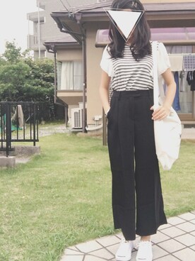 「CONVERSE（コンバース）のCONVERSE コンバース ジャック パーセル / JACK PURCEL（スニーカー）」を使った、dafmay＊ゆるOLさん（レディース・158cm）の夏コーディネート