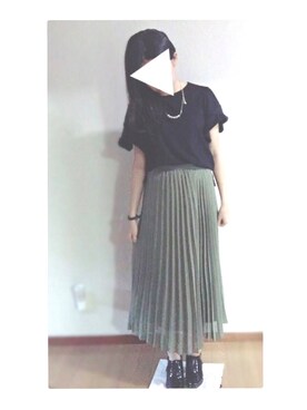 「grove（グローブ）のアイテム（その他シューズ）」を使った、dafmay＊ゆるOLさん（レディース・158cm）の夏コーディネート