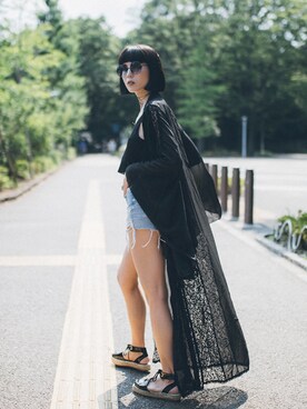「Chiara Ferragni（キアラフェラーニ）のアイテム」を使った、Samanthaさん（レディース・170cm）の夏コーディネート