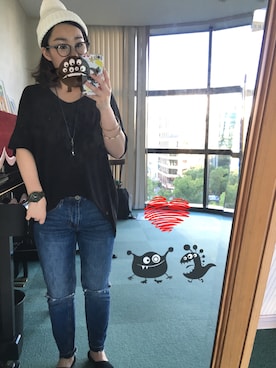 「Another Edition」｜「アイテム（ニットキャップ/ビーニー）」を使った、hirokakiさん（レディース・152cm）の夏コーディネート
