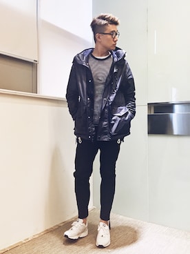 「ISAIA（イザイア）のアイテム」を使った、YokoYoungさん（メンズ・181cm）の春コーディネート