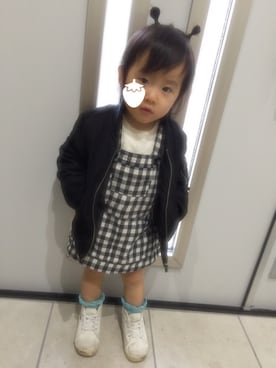 「COMMECAISM  （コムサ イズム）のアイテム（オールインワン・サロペット）」を使った、Ichino.｡.:*♡さん（キッズ・80cm）の冬コーディネート