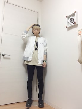 「PUNYUS（プニュズ）のアイテム（帽子）」を使った、おしょうさん（メンズ・165cm）の夏コーディネート
