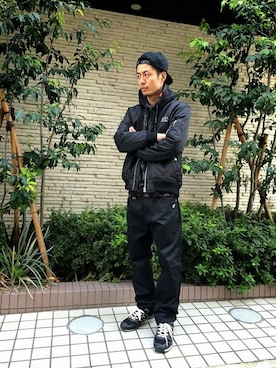 「ＢＢキャップ」｜「アイテム（ナイロンジャケット）」を使った、まっつんさん（メンズ・173cm）の冬コーディネート