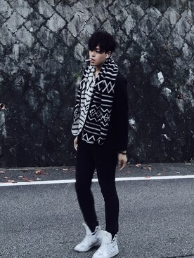 「風邪っぴき」｜「アイテム（ジャケット/アウター）」を使った、SHUN IKENOUCHIさん（メンズ・180cm）の秋コーディネート