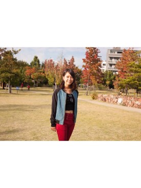 「one way（ワンウェイ）のアイテム（ブルゾン）」を使った、ゆうさん（レディース・155cm）の冬コーディネート