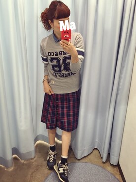 「RCWB（アールシーダブリュービー）のアイテム（スウェット）」を使った、ちゃんぐー♡♡♡さん（レディース・162cm）の秋コーディネート