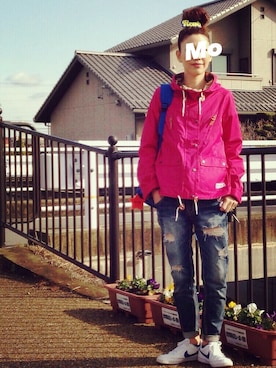 「Rodeo Crowns（ロデオクラウンズ）のアイテム（マウンテンパーカー）」を使った、ちゃんぐー♡♡♡さん（レディース・166cm）の冬コーディネート
