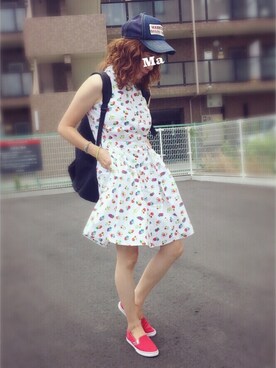 「RCWB（アールシーダブリュービー）のアイテム（ワンピース/ドレス）」を使った、ちゃんぐー♡♡♡さん（レディース・162cm）の夏コーディネート