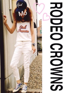「RCWB（アールシーダブリュービー）のアイテム（帽子）」を使った、ちゃんぐー♡♡♡さん（レディース・166cm）の夏コーディネート