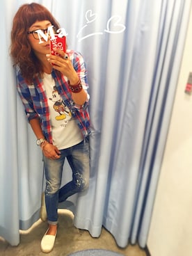 「RCWB（アールシーダブリュービー）のアイテム（その他シューズ）」を使った、ちゃんぐー♡♡♡さん（レディース・162cm）の秋コーディネート
