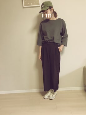 「salut!（サリュ!）のアイテム（キャップ）」を使った、imさん（レディース・163cm）の秋コーディネート