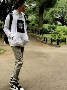 「RICHARDSON（リチャードソン）のアイテム（パーカー）」を使った、kaito_senaさん（メンズ・175cm）の春コーディネート