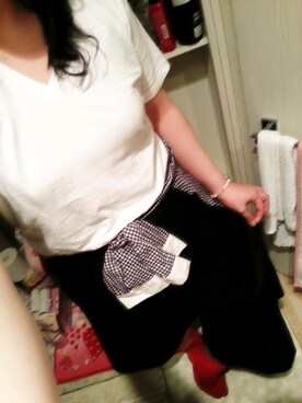 「RAW EDGE（ローエッヂ）のアイテム」を使った、みきてぃーさん（レディース・157cm）の夏コーディネート