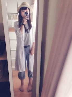 「アイテム（シャツワンピース）」を使った、たむ＊さん（レディース・163cm・20代）の夏コーディネート