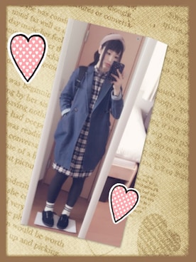 「アイテム（シャツワンピース）」を使った、たむ＊さん（レディース・163cm・20代）の冬コーディネート