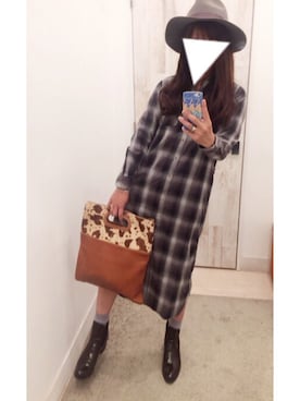 「秋先取りコーデ」｜「アイテム（ブーティ）」を使った、★みつ★さん（レディース・158cm）の秋コーディネート