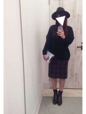 「ハットコーデ」｜★みつ★さん（レディース・158cm）の秋コーディネート
