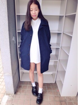 「school」｜「アイテム（その他シューズ）」を使った、dandyさん（レディース・166cm）の冬コーディネート
