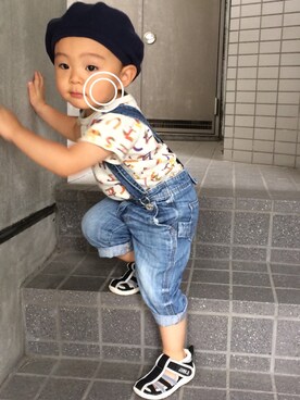 「OSHKOSH（オシュコシュ）のアイテム（Tシャツ/カットソー）」を使った、hfさん（キッズ・90cm）の夏コーディネート