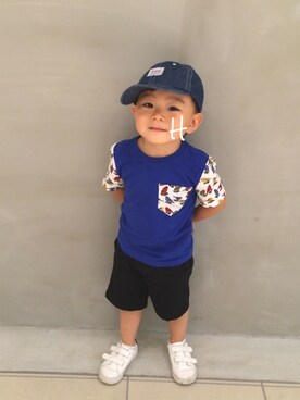 「codycoby（コーディーコービー）のアイテム」を使った、hfさん（キッズ・90cm）の夏コーディネート