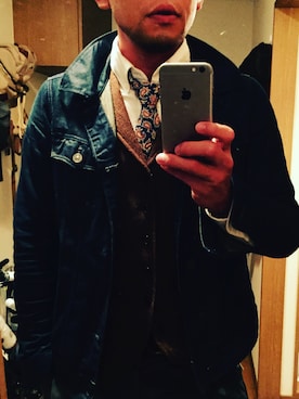 「RRL（ダブル アール エル）のアイテム（フォーマルスーツ/小物）」を使った、崎衛門さん（メンズ・177cm）の冬コーディネート