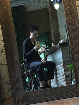「initial（イニシャル）のアイテム（パンツ）」を使った、华子さん（メンズ・175cm）の秋コーディネート