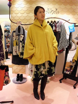 「アイテム（ジャケット/アウター、イエロー系）」を使った、はるぴんさん（レディース・168cm）の秋コーディネート