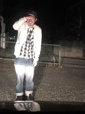 「SOAR（ソアー）のアイテム（帽子）」を使った、No,shoさん（メンズ・178cm）の冬コーディネート