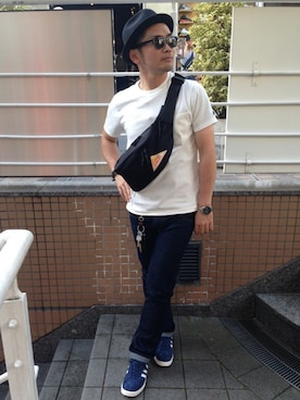 「STARTER BLACK LABEL（スターターブラックレーベル）のアイテム（Tシャツ/カットソー）」を使った、タケウチ☆ボンバイエさん（メンズ・173cm）の秋コーディネート