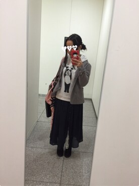 「アイテム（CD、オレンジ系）」を使った、多分、夜風。さん（レディース・151cm）の秋コーディネート