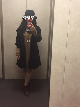 「アイテム（CD、ピンク系）」を使った、多分、夜風。さん（レディース・151cm）の冬コーディネート
