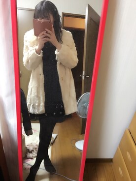 「axes femme（アクシーズファム）のアイテム（その他アウター）」を使った、erinaさん（レディース・162cm）の秋コーディネート
