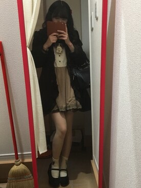 「axes femme（アクシーズファム）のアイテム（ダウンジャケット/コート）」を使った、erinaさん（レディース・162cm）の秋コーディネート