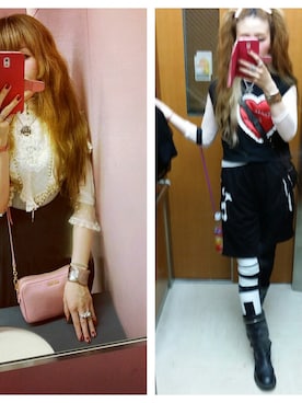 「miu miu（ミュウミュウ）のアイテム（ショルダーバッグ、ピンク系）」を使った、erixbabyloveさん（レディース・164cm）の夏コーディネート